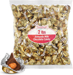 Sweetside Candy Co. Almond Kisses 2lb gold wrapped chocolates front view