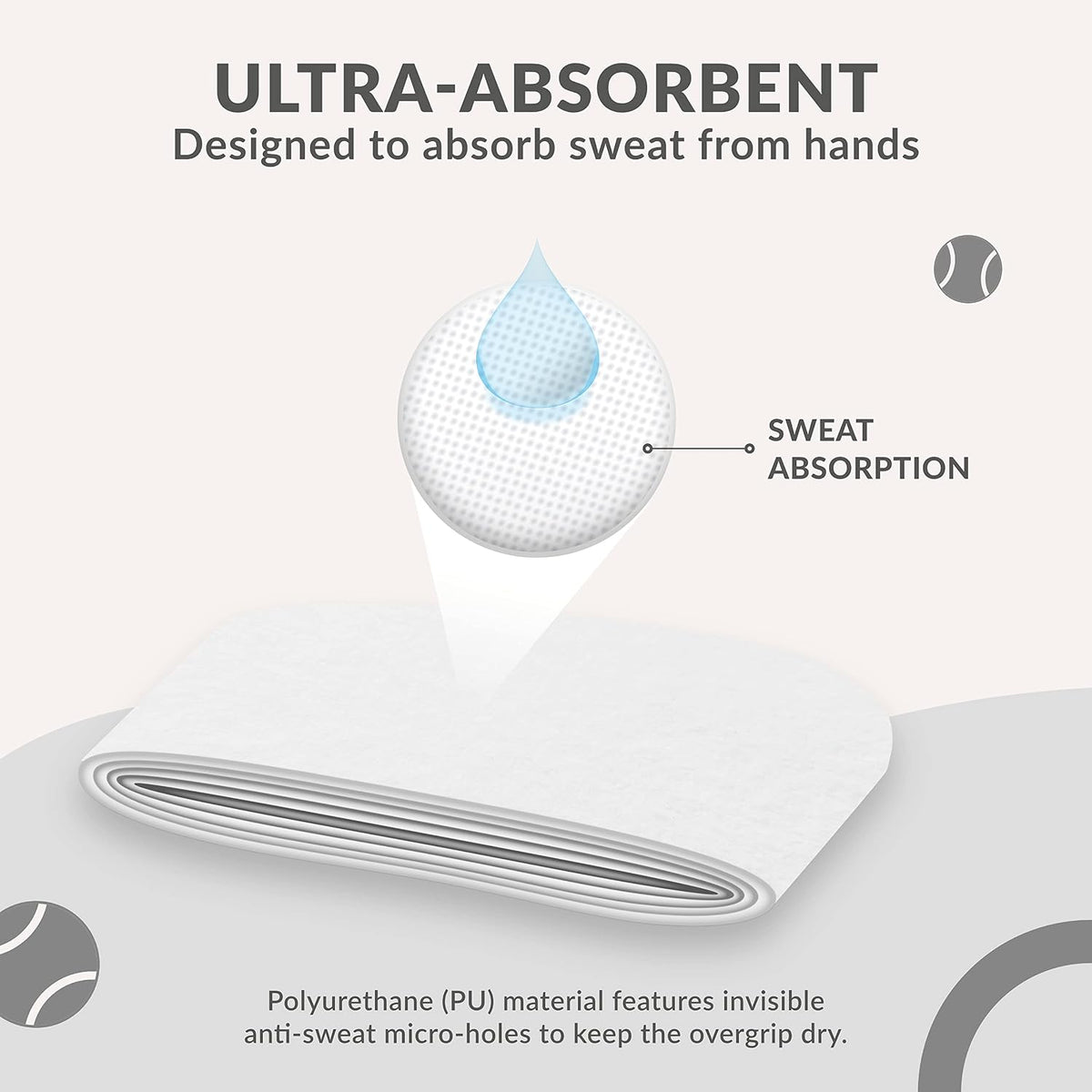 Palbea padel overgrip three layer structure diagram