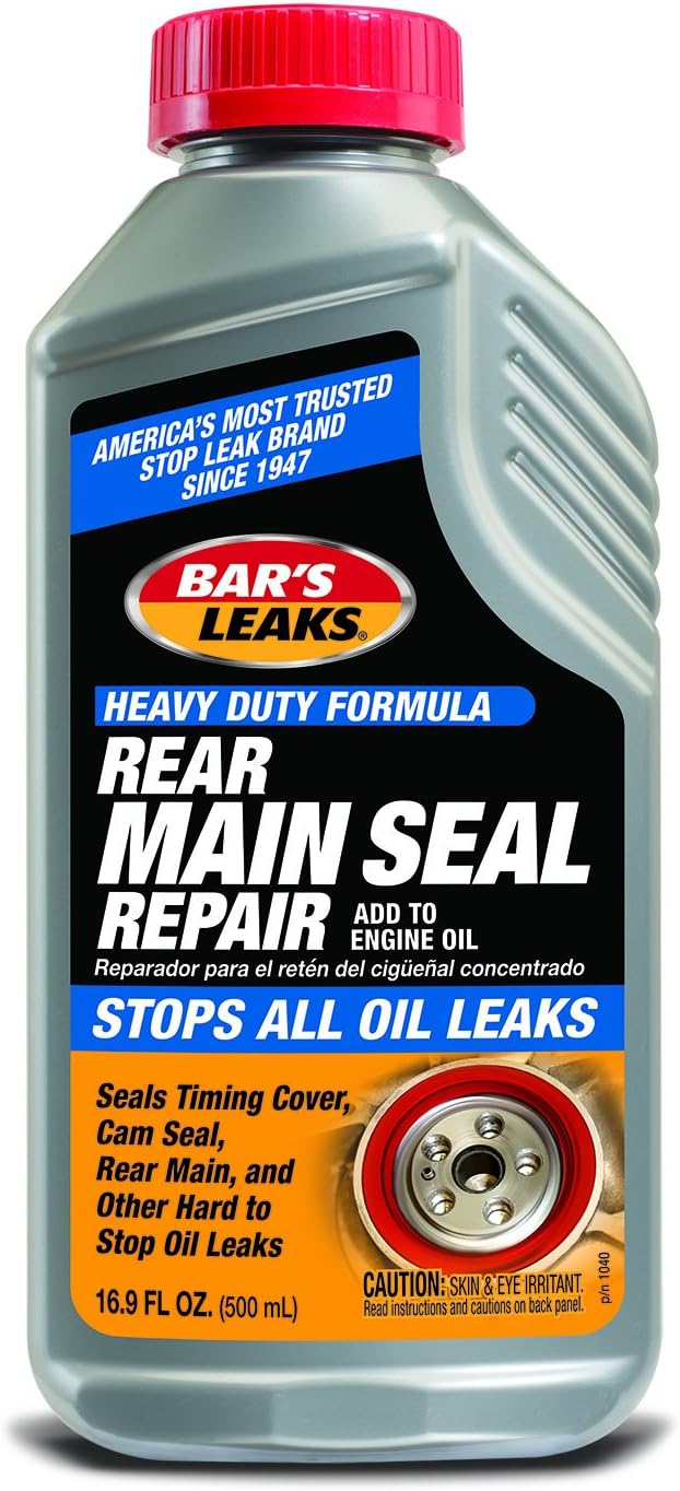 Bar's Leaks Rear Main Seal Repair 16.9 Fluid Ounce bottle front view authentic engine oil leak sealant