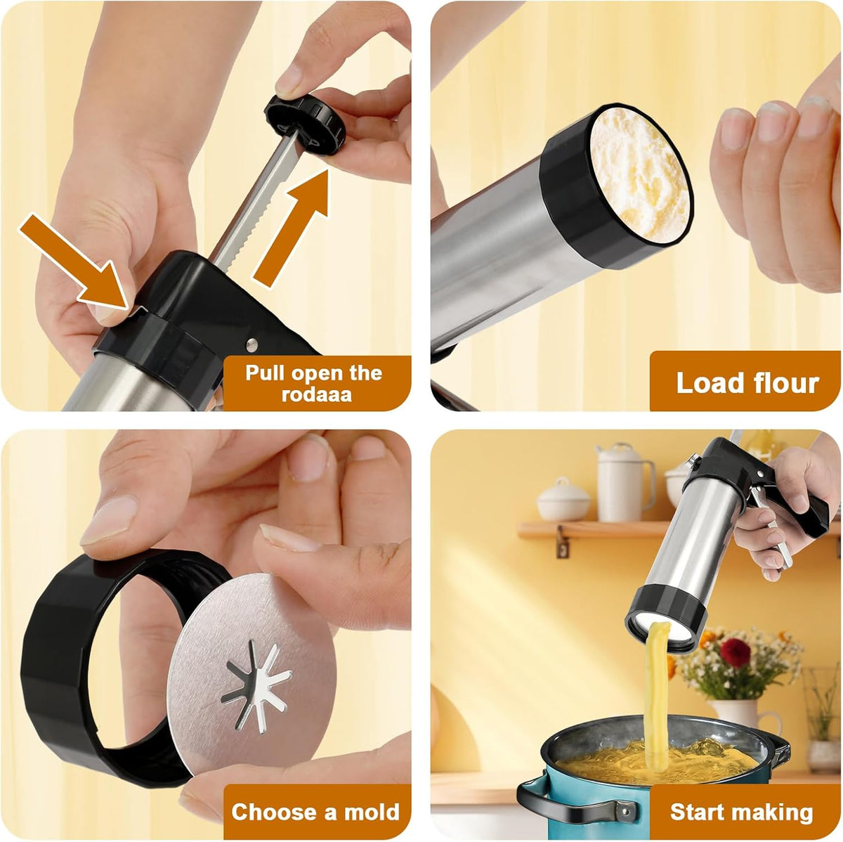 OKYMOTOR churro maker packaged accessories and piping bag