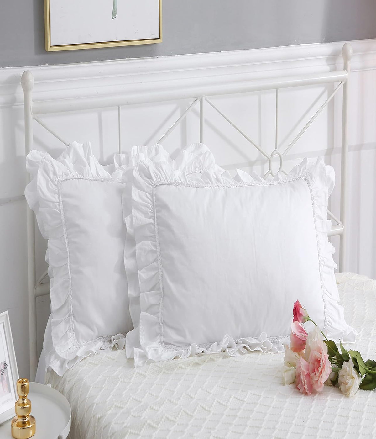 Meaning4 decorative pillow case set of 2 styled on a bed