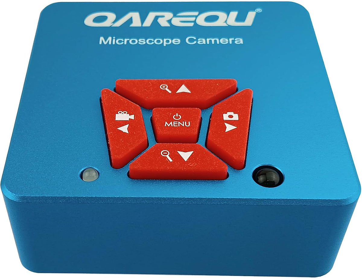 QAREQU C-mount microscope camera close up of thread interface
