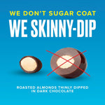 SkinnyDipped cocoa dusted dark chocolate almonds pack