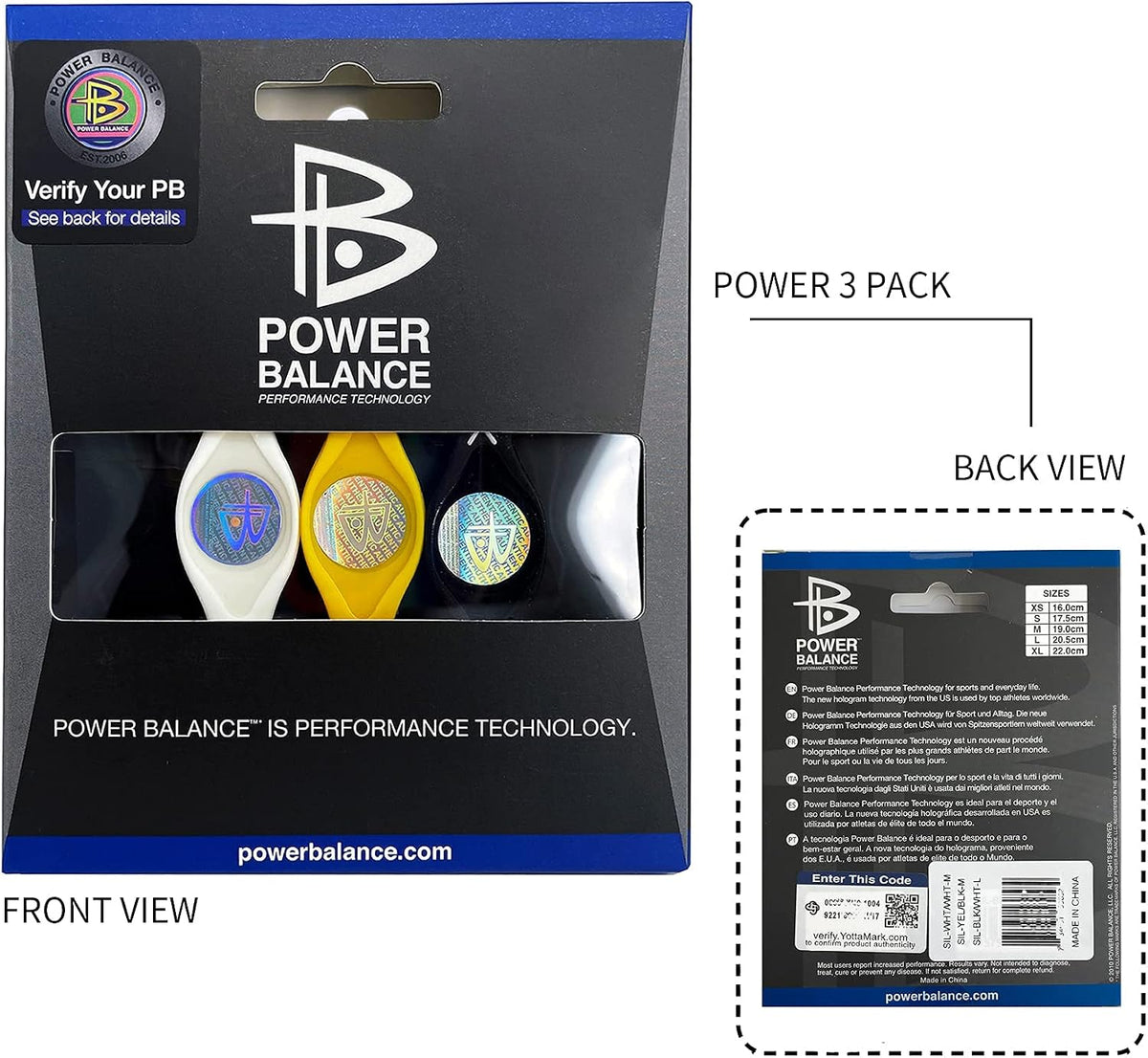 Power Balance waterproof sports wristband displayed in clean lighting.