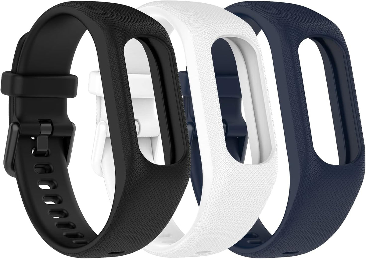 Soft Silicone Bands Compatible with Garmin Vivosmart 5 Straps Replacement Wristbands with Secure Metal Watch Clasp Buckle Bracelet Band Case Cover for Women Men, 3 Pack - Image 13