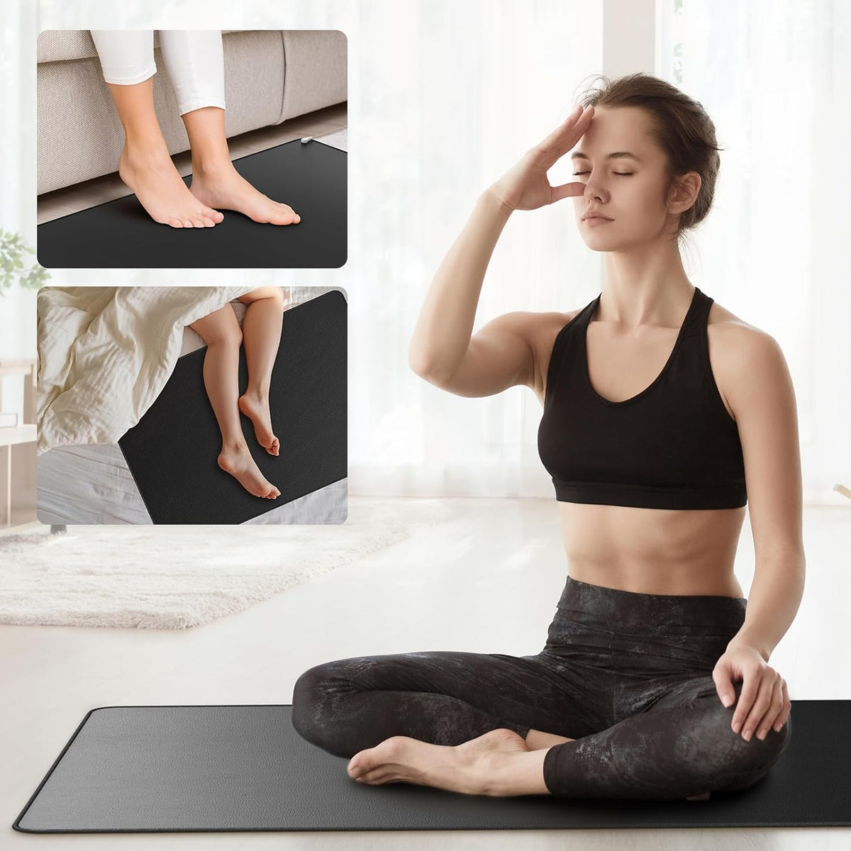 Sorsweet Yoga Grounding Mat front view for home wellness