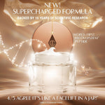 Charlotte Tilbury hydrating day cream open jar demonstrating the rich white whipped cream texture
