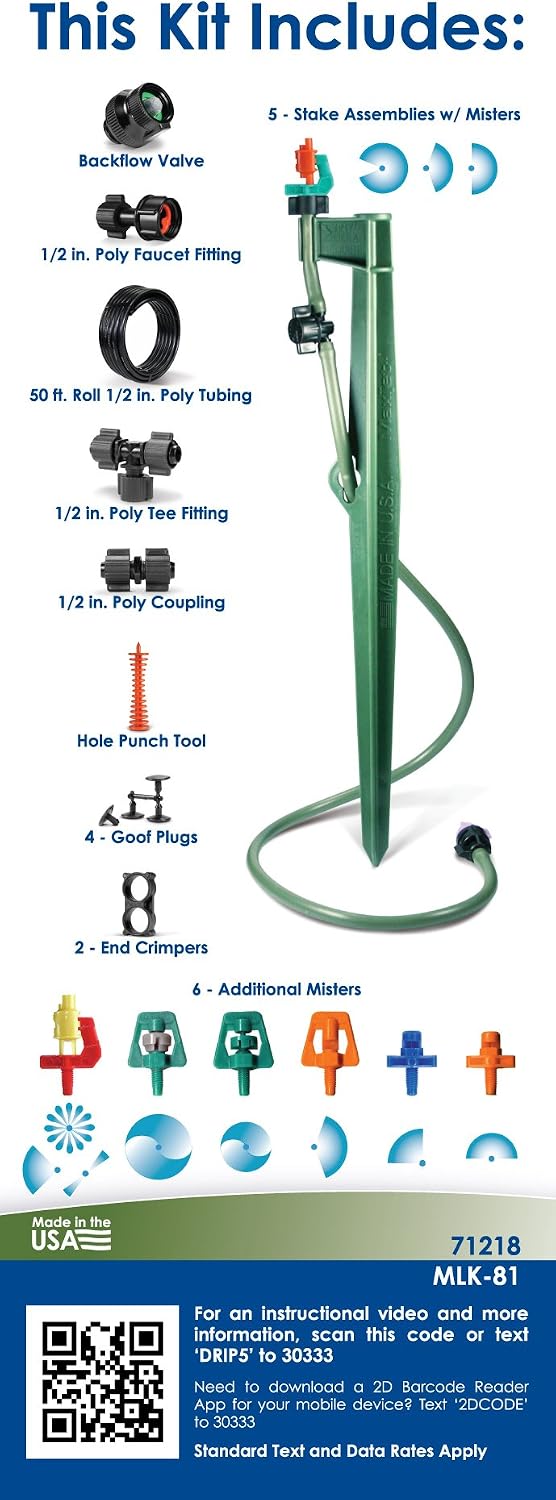 Mister Landscaper irrigation kit poly tubing and components