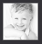 ArtToFrames smooth black mat board beveled core detail
