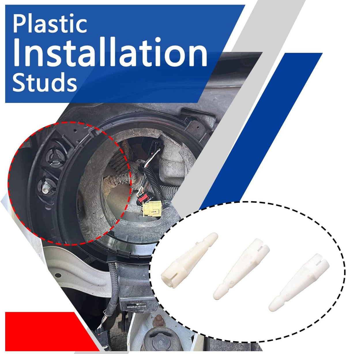 HNeekyr headlight retaining ring kit components