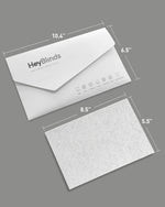 Assorted modern color options displayed on HeyBlinds roller shade fabric swatches