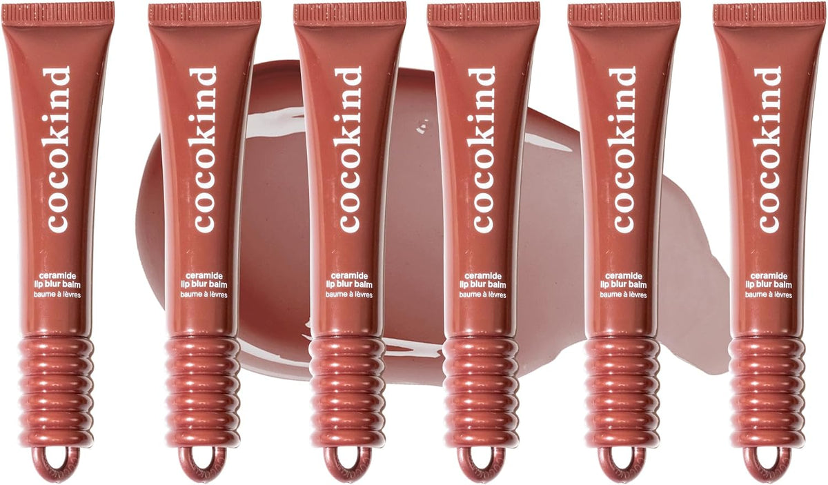 Secure ring cap feature on Cocokind clear lip balm tube