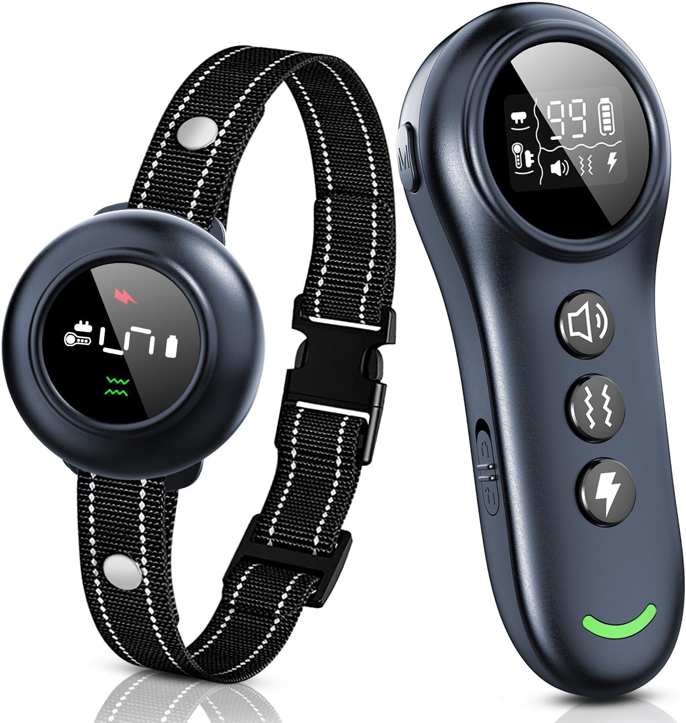 Colofrog 2-in-1 dog training collar front view showing the waterproof receiver and remote control.