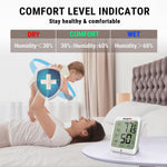 TempPro digital hygrometer backlit display activated