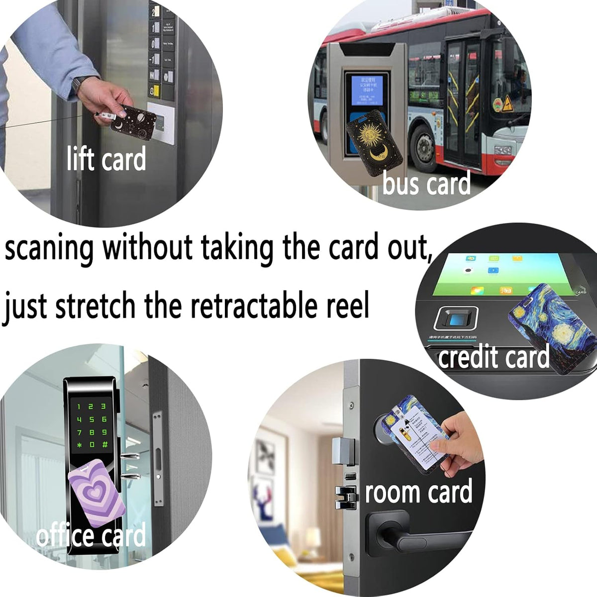 Retractable reel extended showing functional mechanism