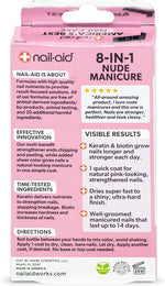 Nail-Aid 8-in-1 Nude Manicure packaging label details and ingredients