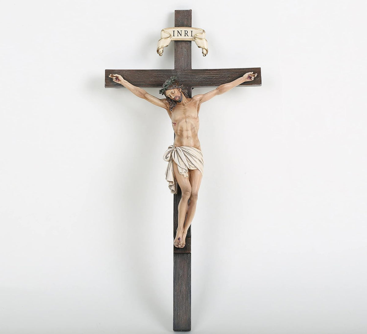 BC Catholic Crucifix Wall Cross 24" H Jesus Cross for Wall | Jesus Christ Religious Home Decor, Catholic Gifts, Collectable Statue Renaissance Sculpture handmade By Buildclassic - Image 13