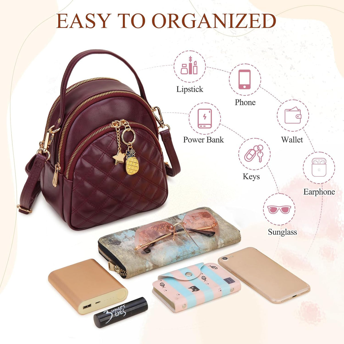 VX VONXURY small handbag variant showing built-in earphone port