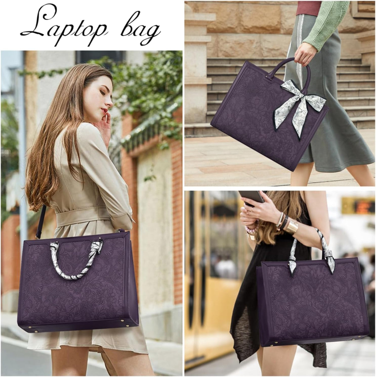 Nubily 15.6 inch tote bag side profile