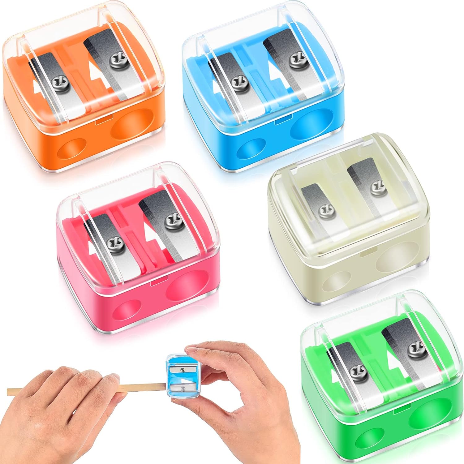 Chuangdi 5 Pack Makeup Pencil Sharpener front view