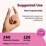 Micro Ingredients 240 vegetarian capsules bottle side profile