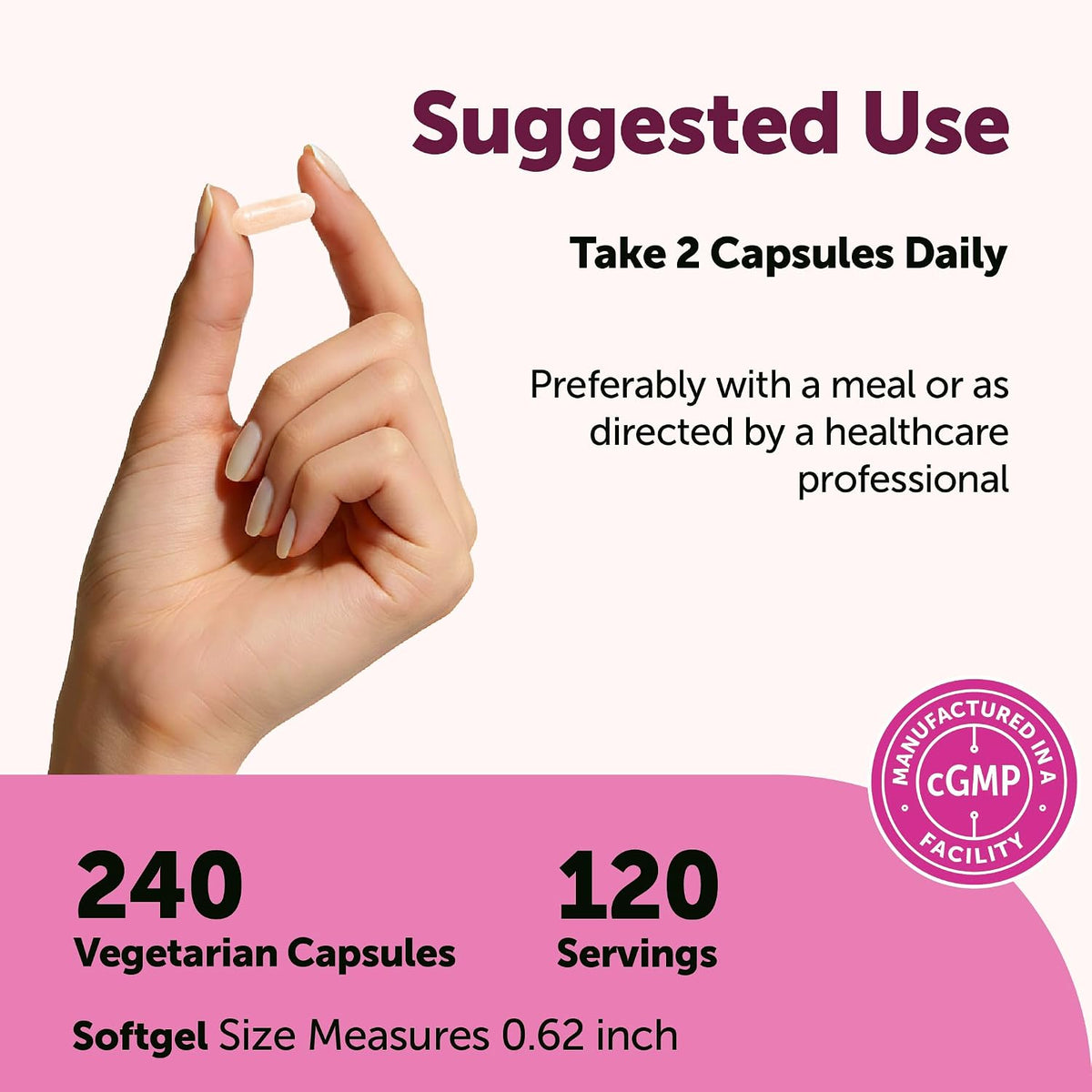 Micro Ingredients 240 vegetarian capsules bottle side profile