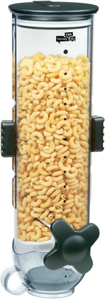 ZevrO clear plastic airtight canister filled with cereal