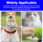 Cobee triple jingle bell pendant jewelry attached to a pet collar d ring showing easy installation