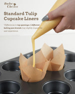 Close up of greaseproof paper texture on cupcake wrappers