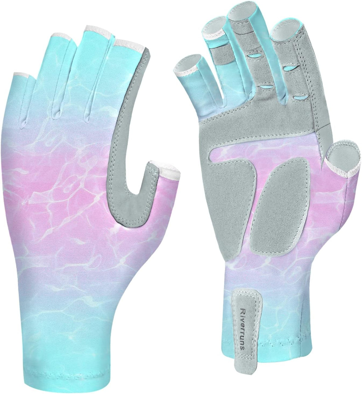 EDSRDUX UV protection fishing gloves paired together