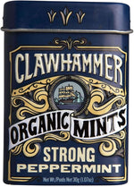 Vegan and gluten free certified Clawhammer mints tin