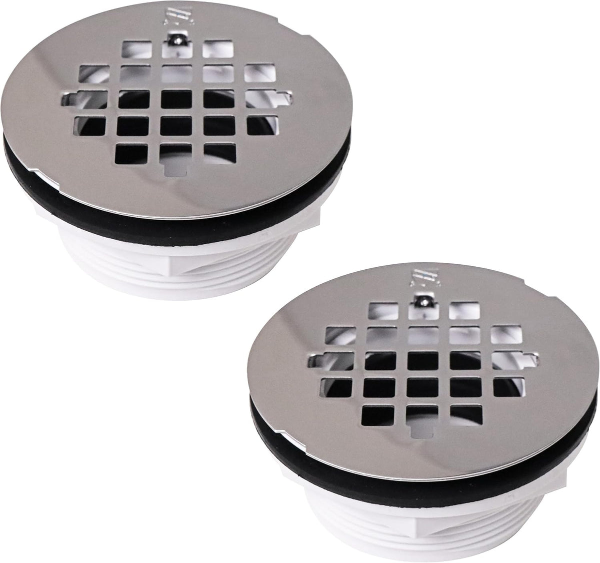 Westbrass D206P-01 2" No-Caulk PVC Compression Shower Drain with 4-1/4" Round Grid Cover, Polished Brass - Image 13