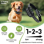 Adjustable warning strength controls on a GPS dog fence receiver collar