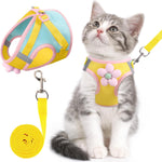Cat Harness and Leash Set for Walking Escape Proof, Adjustable Kitten Harness Breathable Mesh with Reflective Strips Harness with Flower for Kitty Puppy Bunny - Image 9
