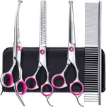 Gimars Titanium Coated Professional 6 in 1 4CR Stainless Steel Dog Grooming Scissors with Safety Round Tip, Heavy Duty Pet Grooming Scissor for Dogs, Cats and Other Animals - Image 11