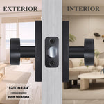 Hiemey heavy duty zinc door knob side profile