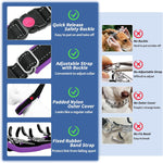 Monstoyo adjustable reflective training collar close up on stainless steel links