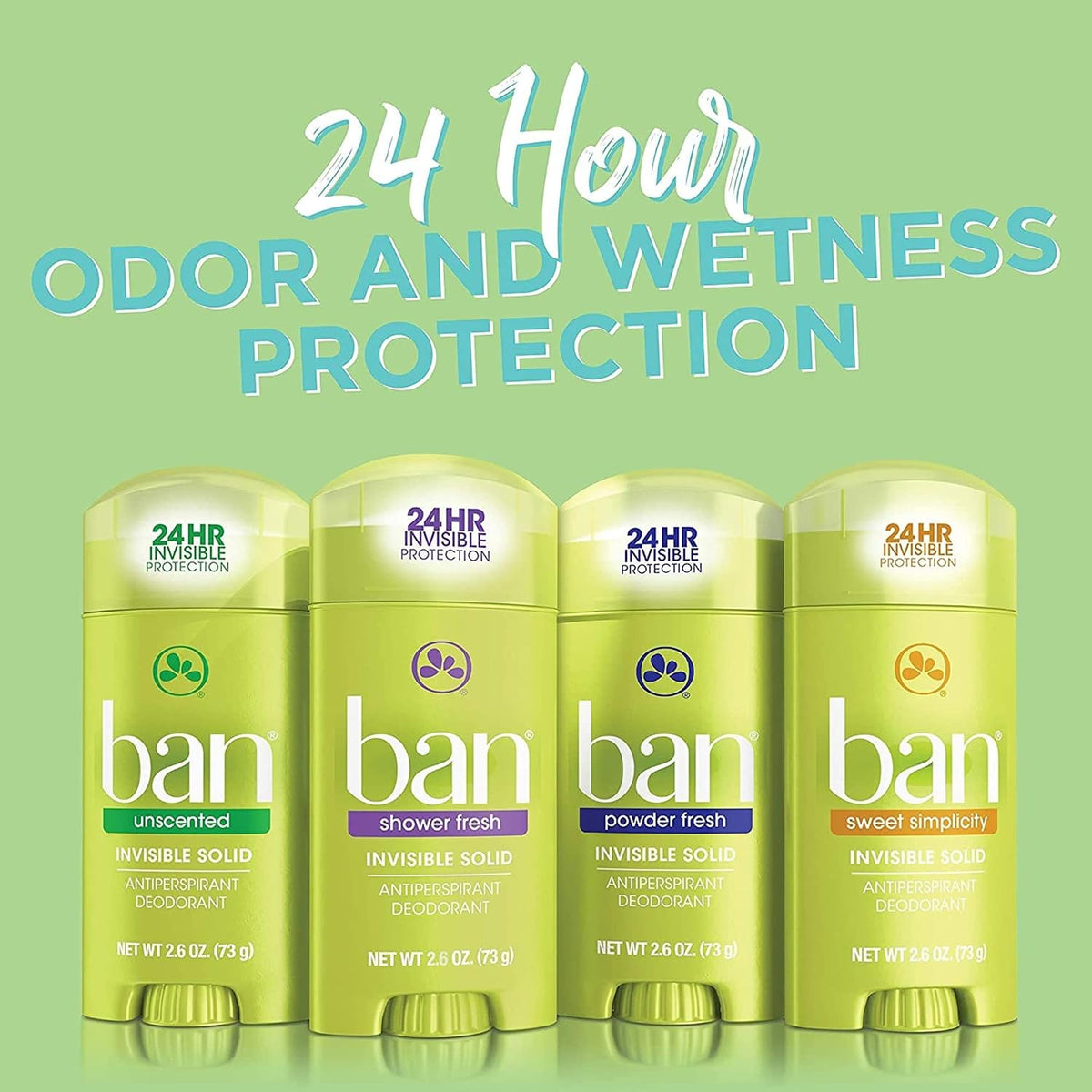Ban deodorant for women and men back packaging details