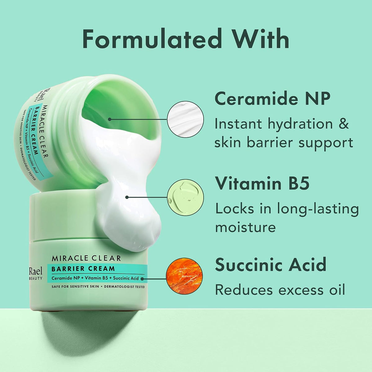 Rael Miracle Clear skin clearing duo unboxed displaying full ingredients list on the outer carton