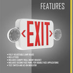 Hubbell commercial emergency light white thermoplastic housing