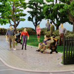 Collection of 50 miniature people for model railway sets
