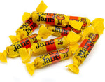 Atkinson's Mary Jane gluten free vegan peanut butter taffy candies spread out on table