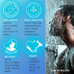Spiraleaf hair care bars showing concentrated texture