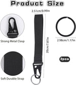 Close-up view of the heavy-duty metal spring clip and split key ring