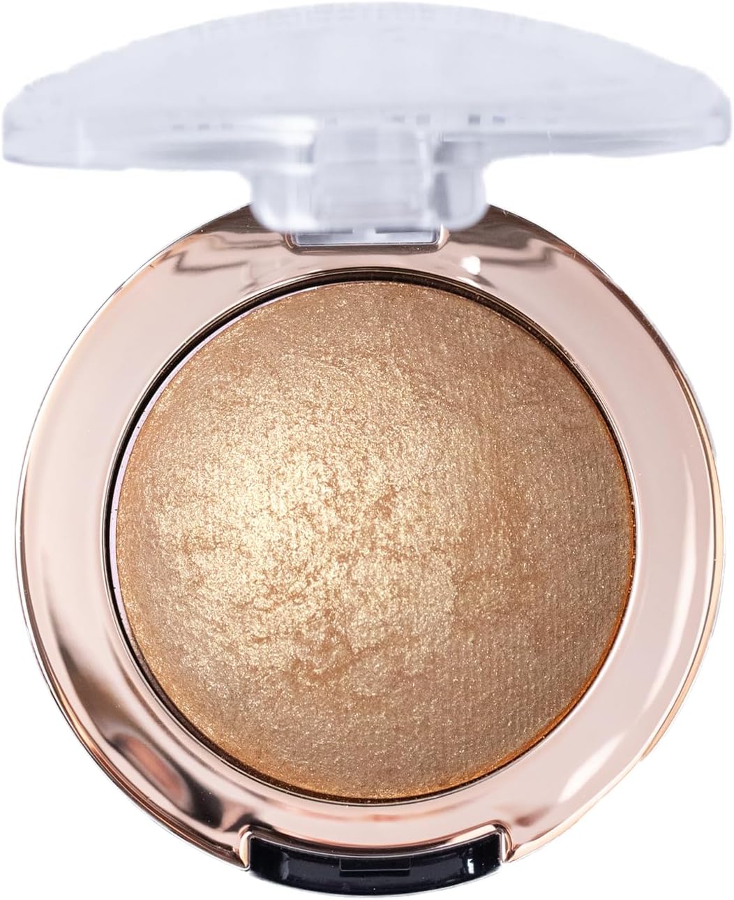 Milani long lasting face highlighter powder open compact container