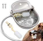 Essilnn automatic dog water dispenser front view stainless steel self filling trough