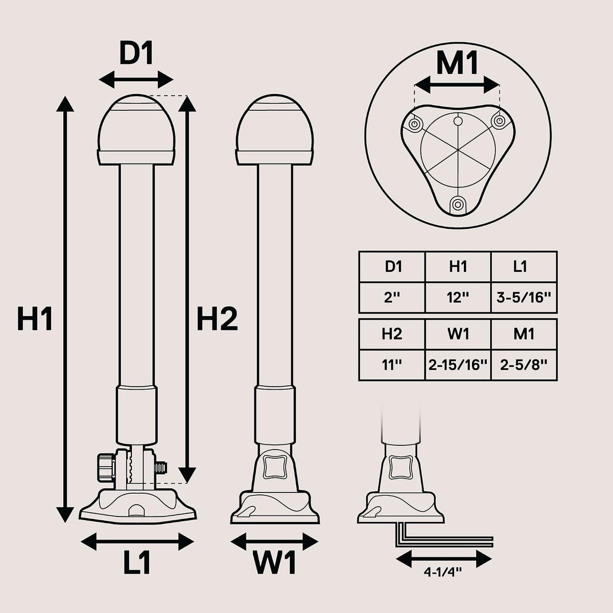 Online Led 12-24V boat light mounting hardware and wiring