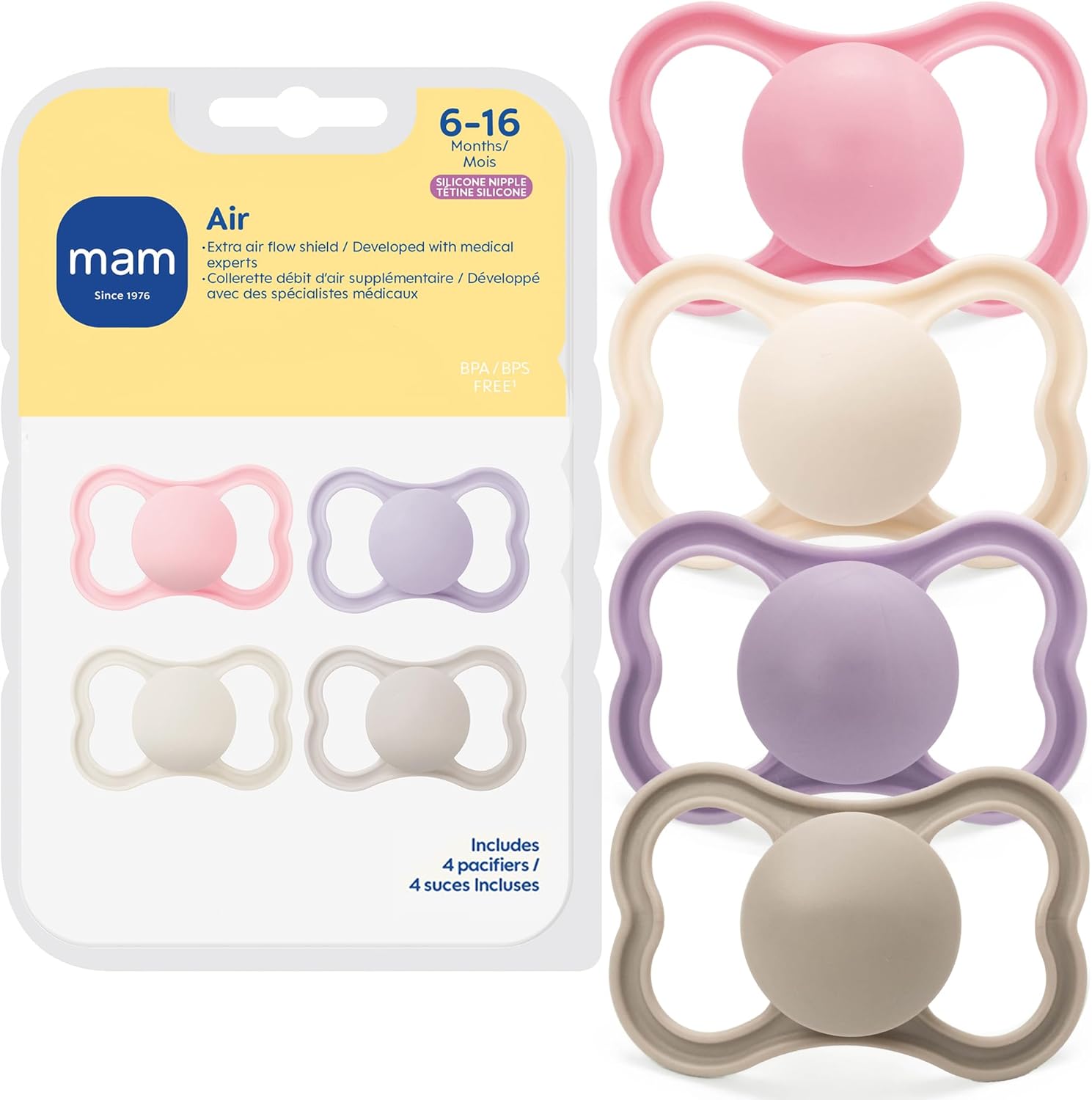MAM Air pacifier set for babies 6-16 months front view