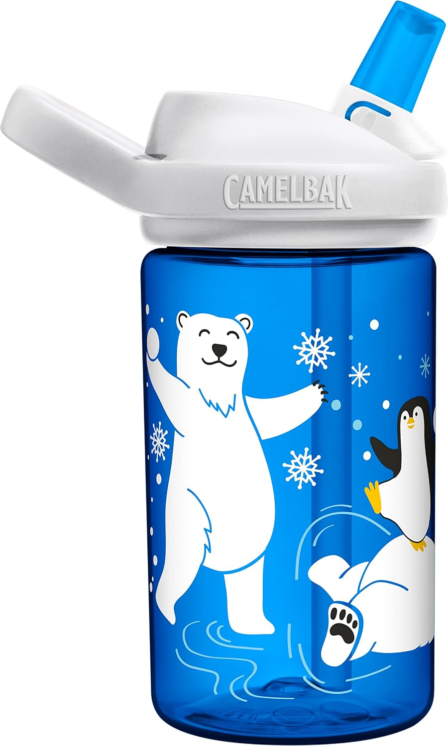 CamelBak Tritan Renew kids bottle polar bear graphic side view