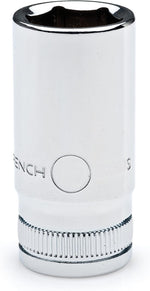 Gearwrench 3/8 inch drive 19mm mid-length socket front view
